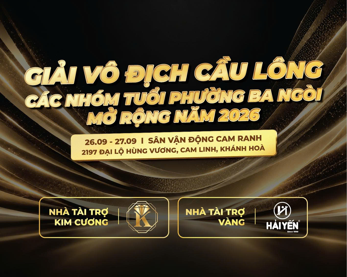 Giải đấu cầu lông GIẢI CẦU LÔNG VÔ ĐỊCH CÁC NHÓM TUỔI BA NGÒI MỞ RỘNG